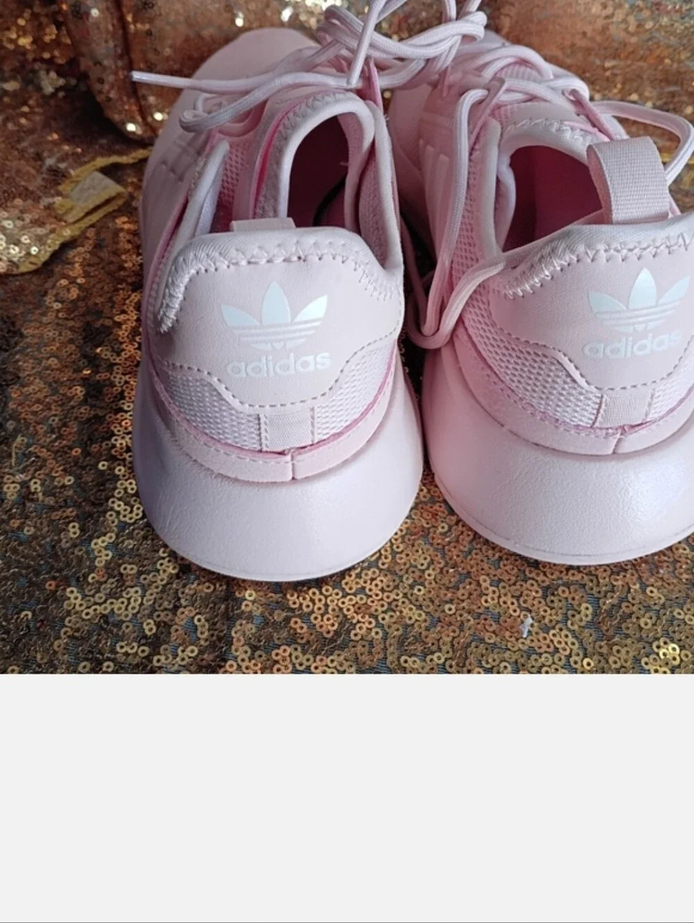 Adidas Women's Light Pink and White Sneakers Lite Racer CLN 2.0